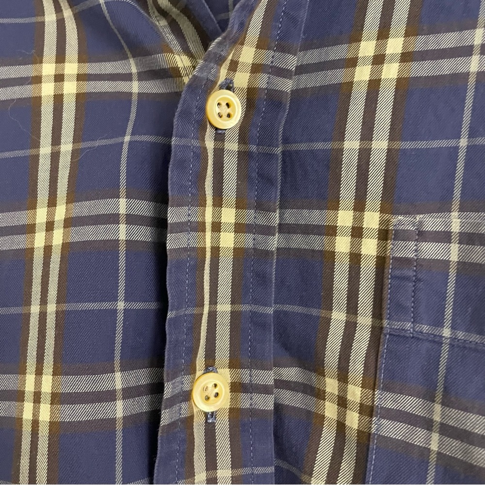 Burberry Blue and Yellow Plaid Dress Shirt - Picture 6 of 8